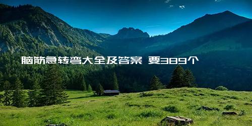 脑筋急转弯大全及答案 要389个